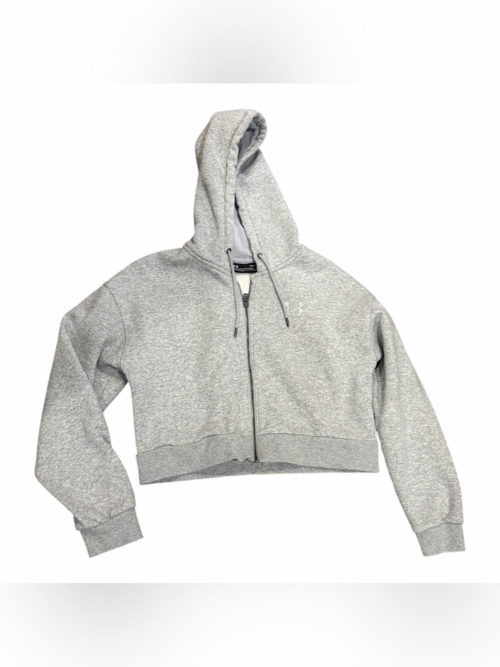 Under Armour  gray zip up cropped hoodie size small
